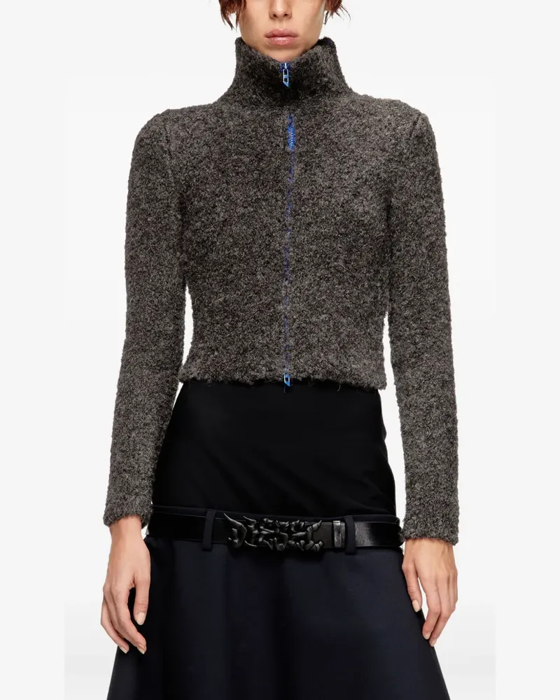 Diesel Cardigan mit Stehkragen - Grau Grau
