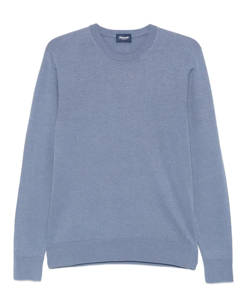 Drumohr  Pullover mit Rundhalsausschnitt - Blau Blau