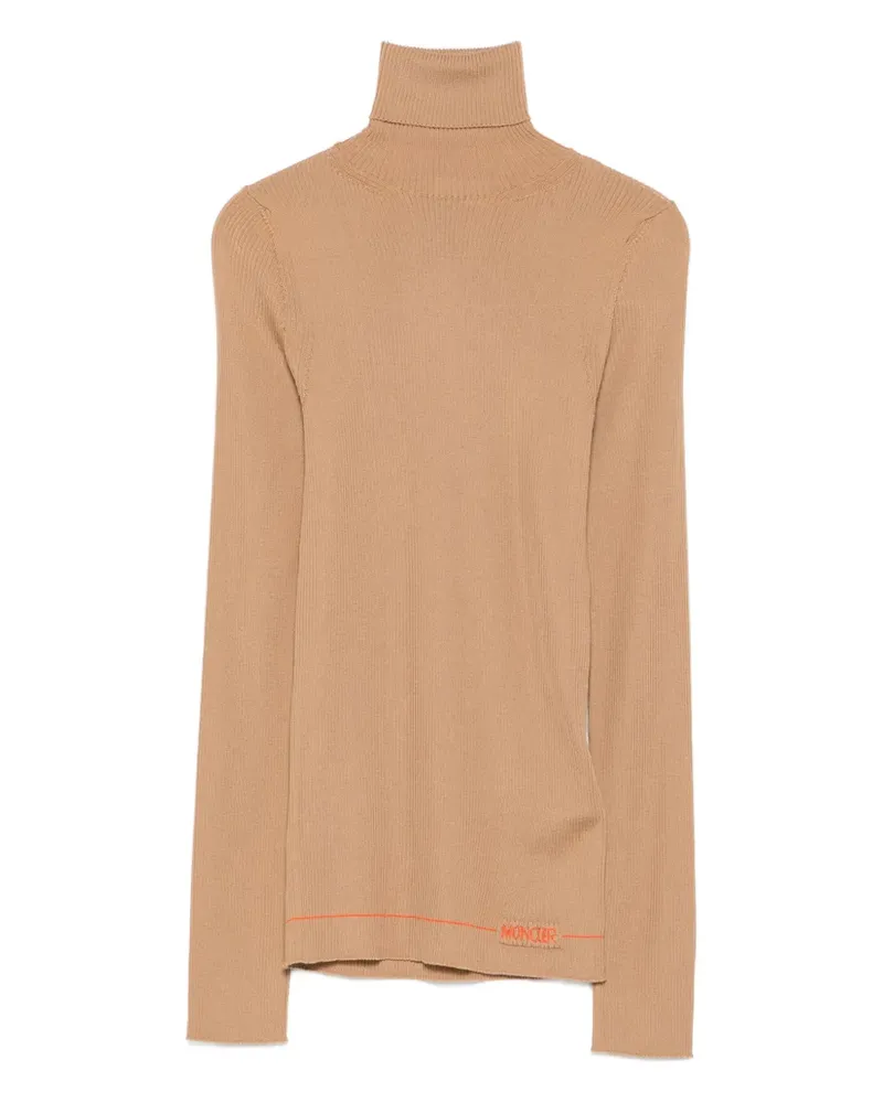 Moncler Geripptes Strickoberteil - Nude Nude