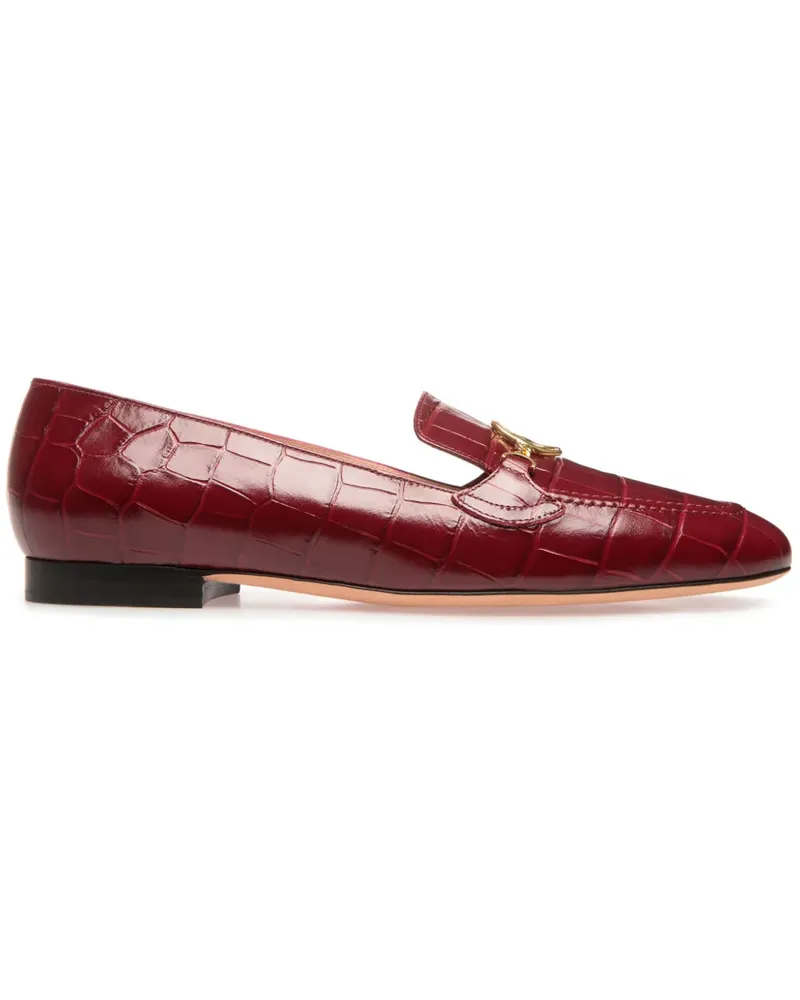 Bally Obrien Loafer mit Kroko-Effekt - Rot Rot