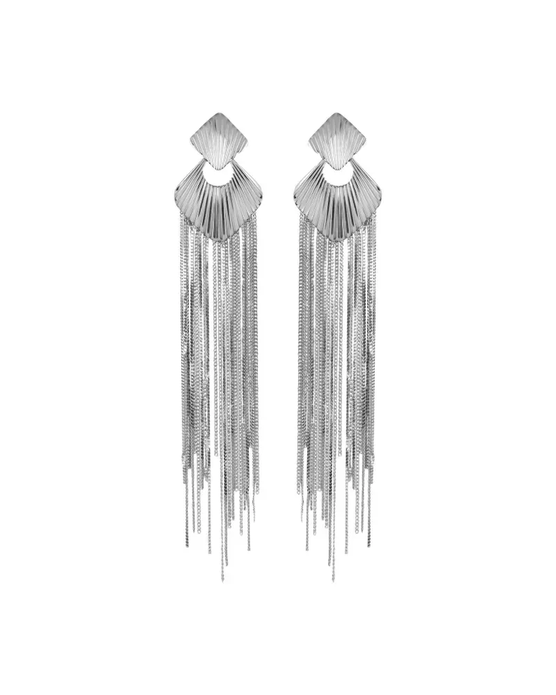 Jennifer Behr Blythe Ohrringe mit Fransen - Silber Silber