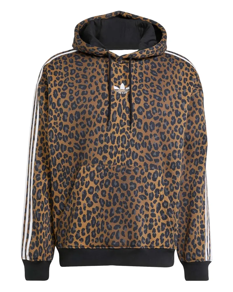 adidas Firebird Hoodie mit Leoparden-Print - Braun Braun