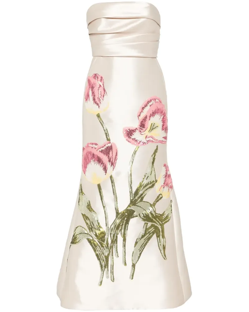Amsale Abendkleid mit Pailletten - Nude Nude