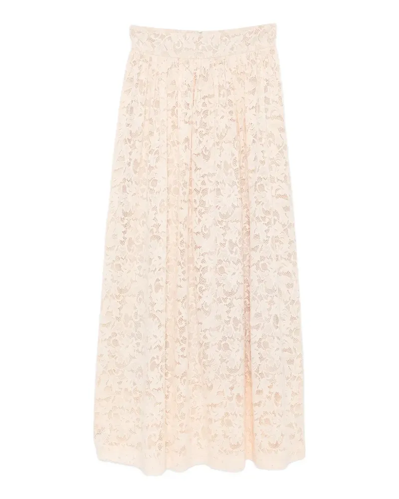 Zimmermann Maxirock aus Blumenspitze - Nude Nude
