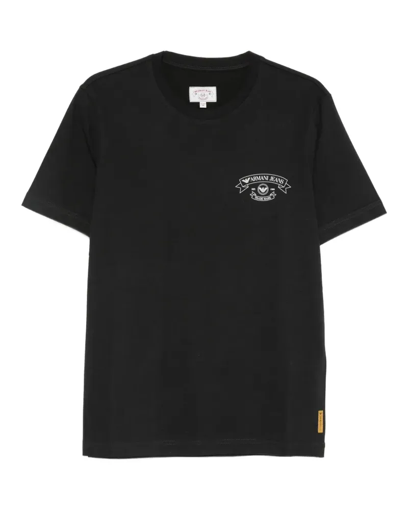 Emporio Armani T-Shirt mit Logo-Print - Schwarz Schwarz