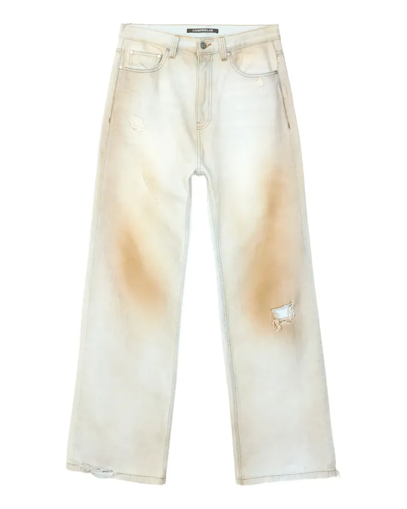Camper Gerade Jeans im Distressed-Look - Blau Blau