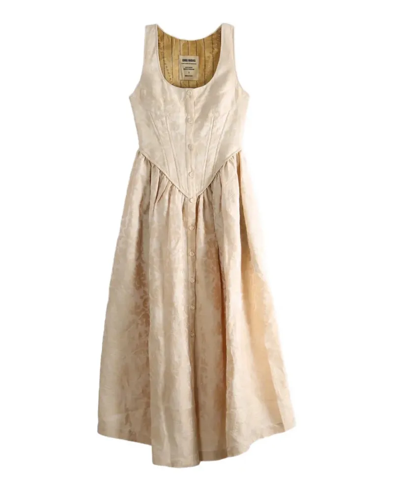 Uma Wang jacquard-woven corset-style dress - Nude Nude
