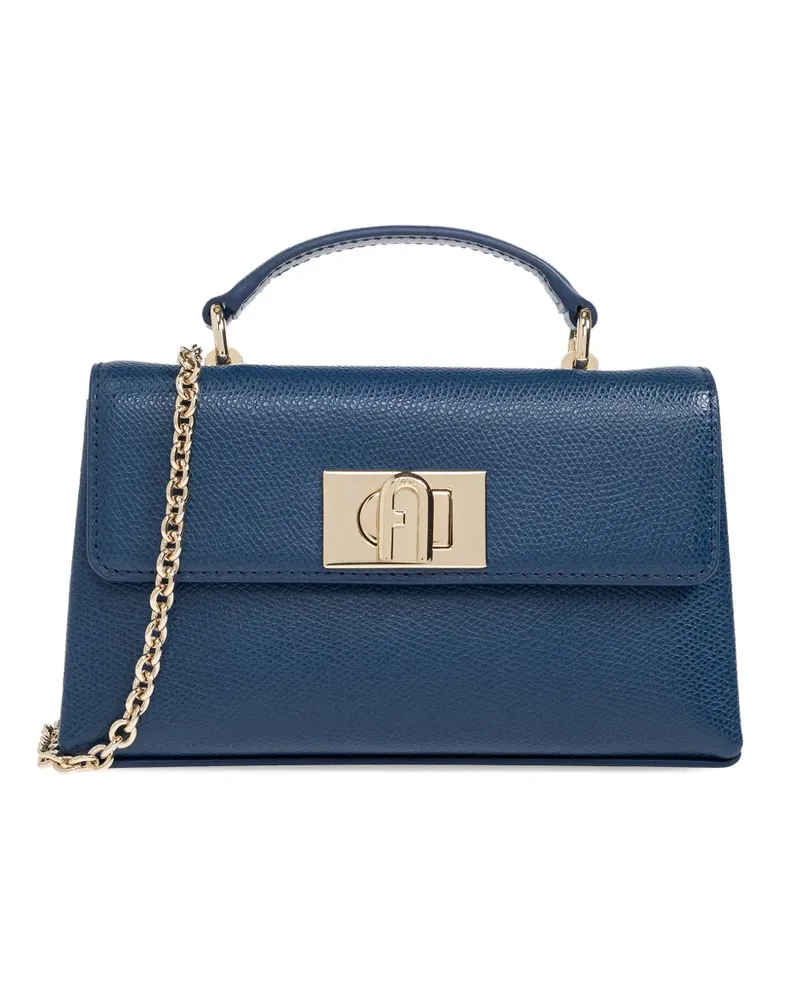 Furla mini 1927 chain-strap tote bag - Blau Blau
