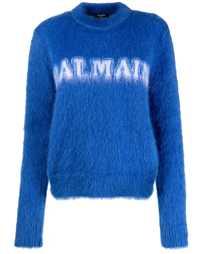 Balmain Pullover mit Jacquardmuster - Blau Blau