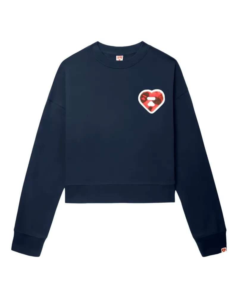 BAPE Oberteil mit Herzapplikation - Blau Blau