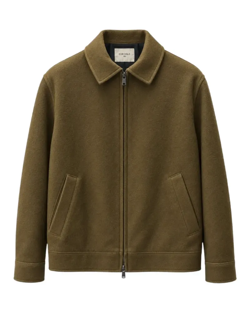CIRCOLO 1901 zip-up felted jacket - Grün Grün