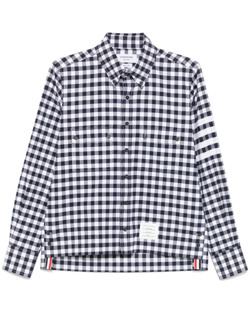 Thom Browne Hemd mit Vichykaro - Blau Blau
