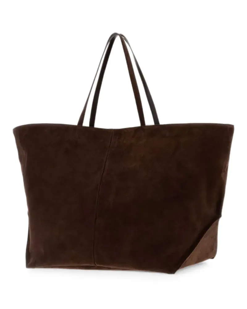 Jil Sander Linea suede tote bag - Braun Braun