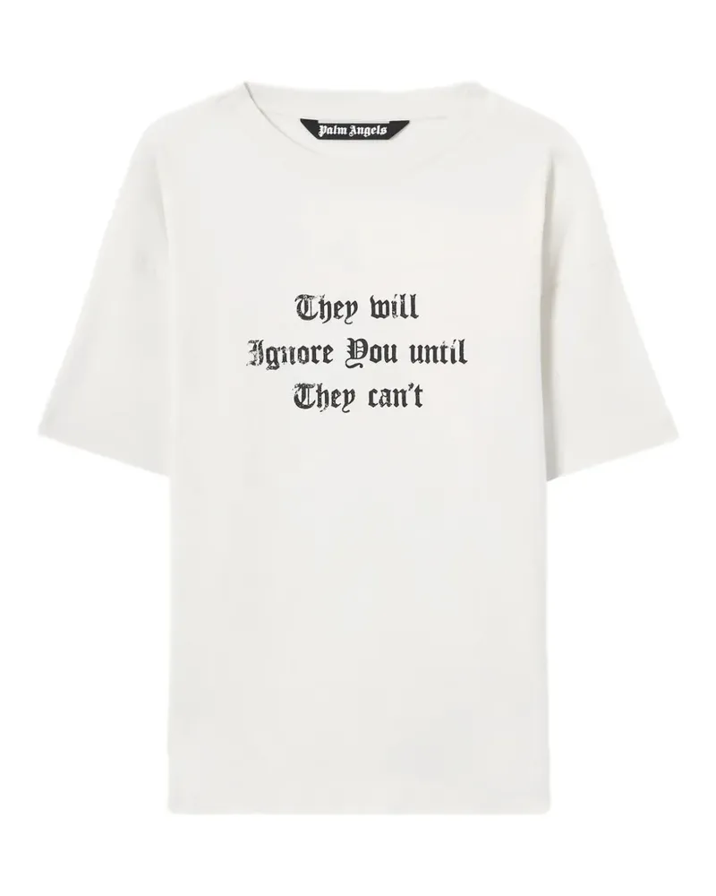 Palm Angels Statement T-Shirt - Weiß Weiß