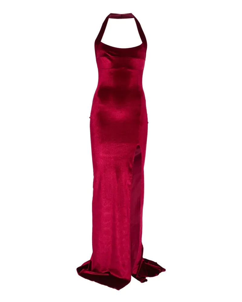 ATU Body Couture halterneck velvet maxi dress - Rot Rot