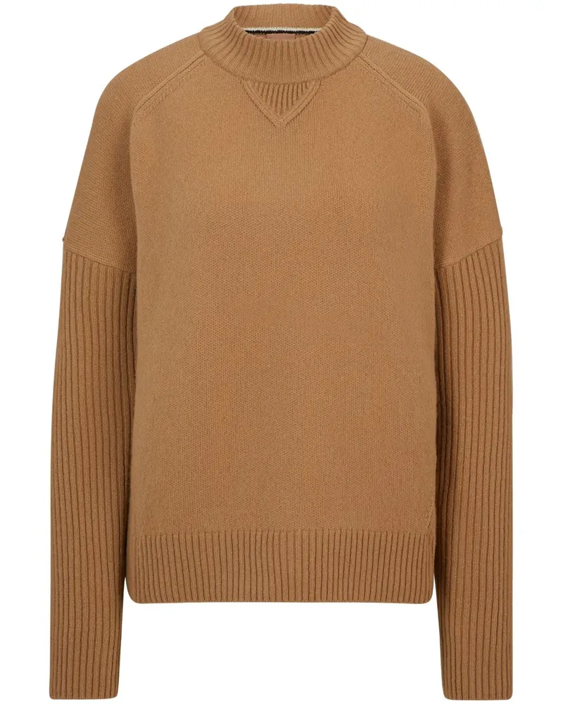 HUGO BOSS Pullover mit rundem Ausschnitt - Nude Nude