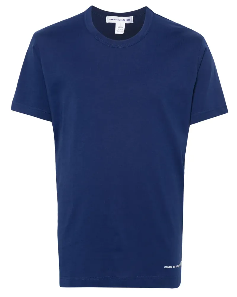 Comme des Garçons T-Shirt mit Logo-Print - Blau Blau