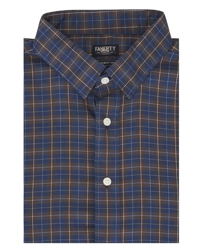 Faherty check-pattern shirt - Blau Blau