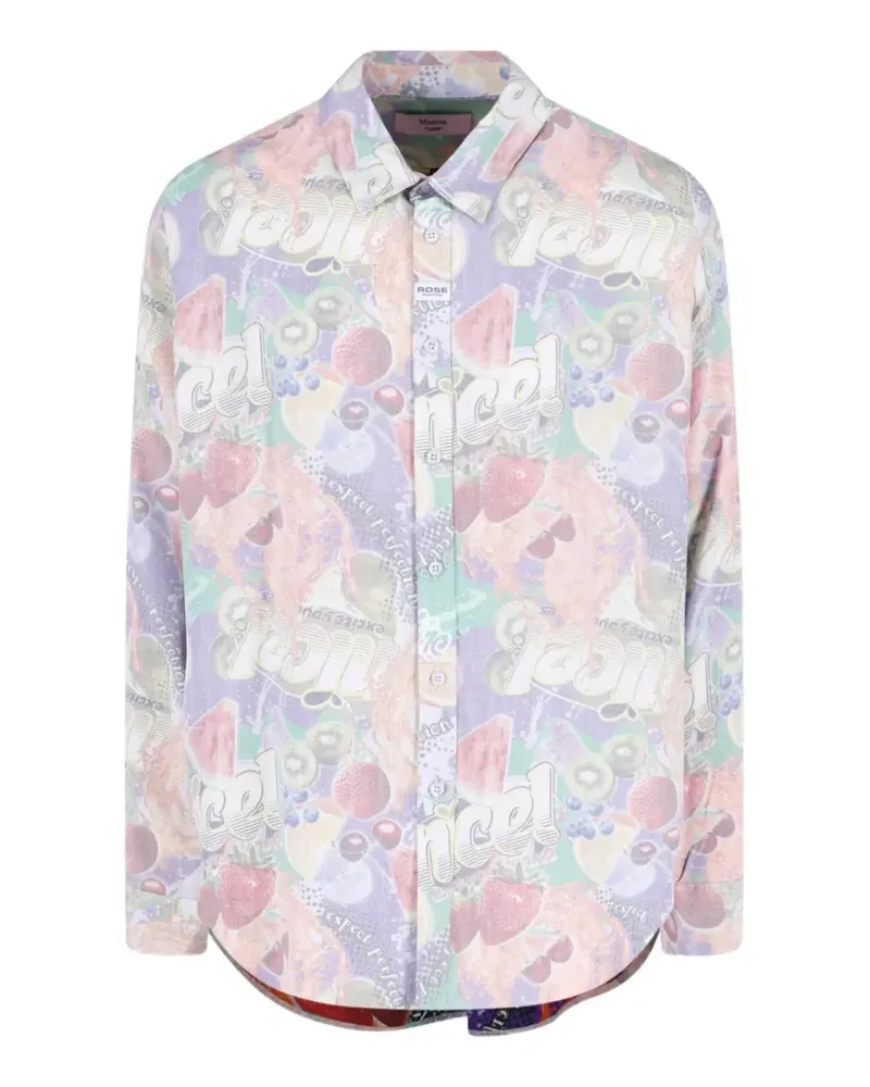 Martine Rose graphic-print long-sleeve shirt - Violett Violett