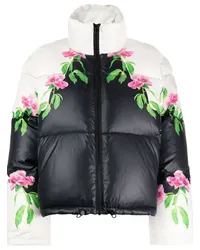 Cynthia Rowley Gefütterte Jacke mit Blumen-Print Schwarz