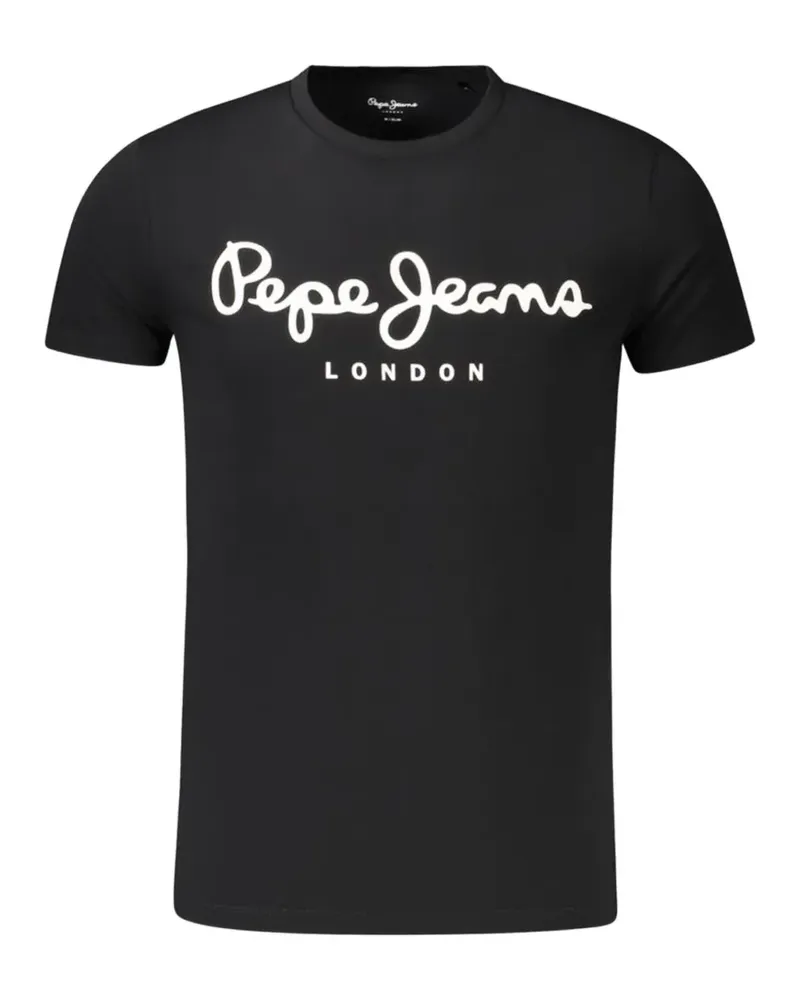 Pepe Jeans T-Shirt mit Logo-Print - Schwarz Schwarz