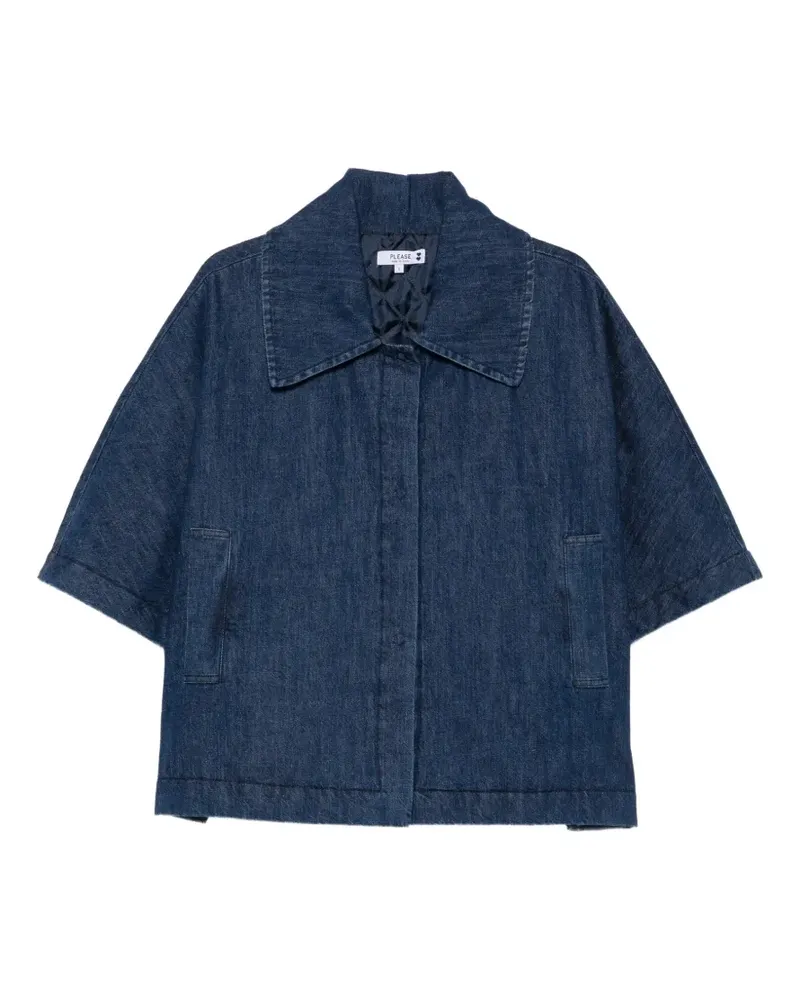 Please wide-sleeve denim jacket - Blau Blau