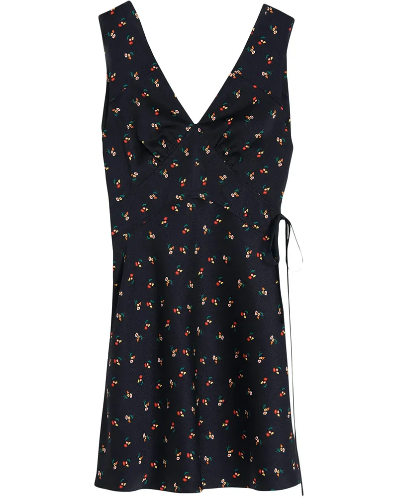 Victoria Beckham Minikleid mit Blumen-Print - Schwarz Schwarz
