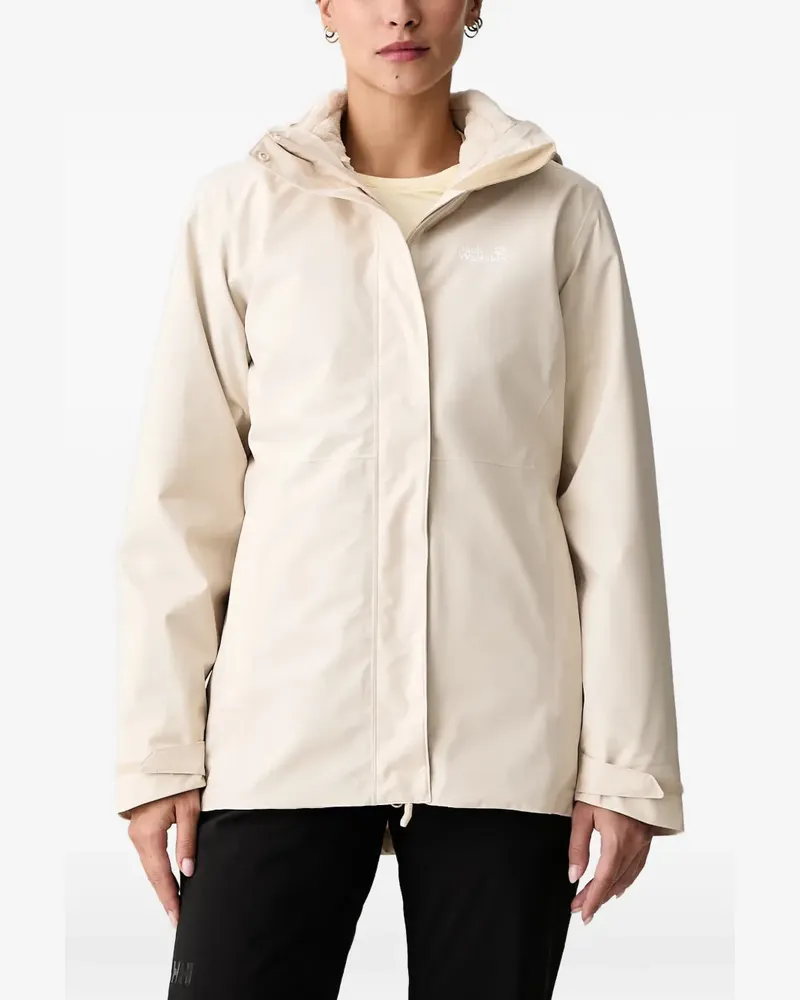 Jack Wolfskin Rotwand 3in1 hooded touch-strap jacket - Nude Nude