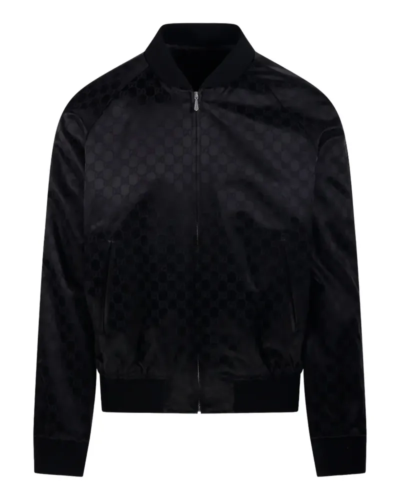 Gucci GG cotton satin zip jacket - Schwarz Schwarz
