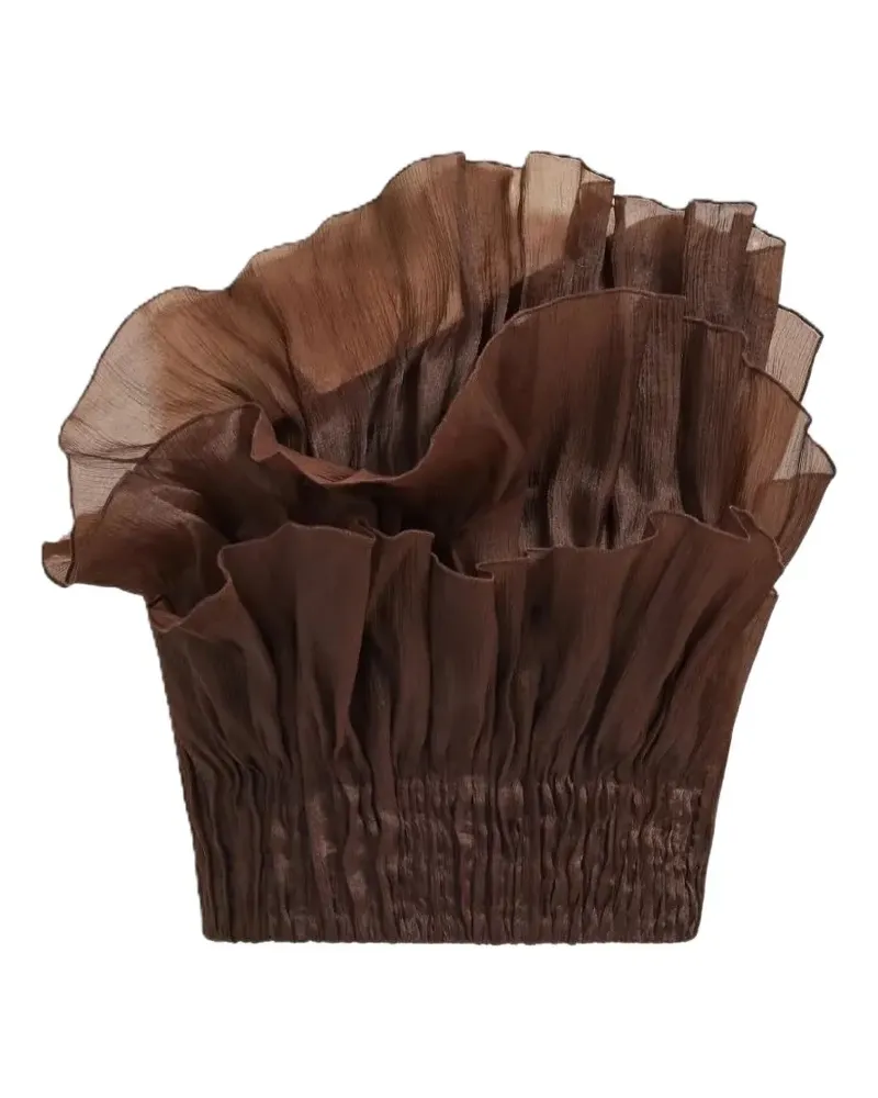 Aje. Leigh layered fan top - Braun Braun