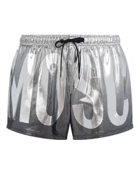 Moschino Badeshorts mit Logo-Print Grau