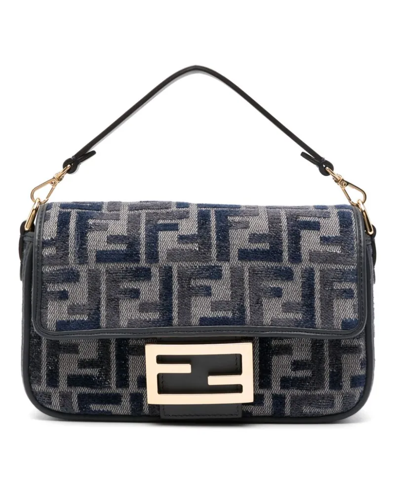 Fendi Mini Baguette Umhängetasche - Blau Blau
