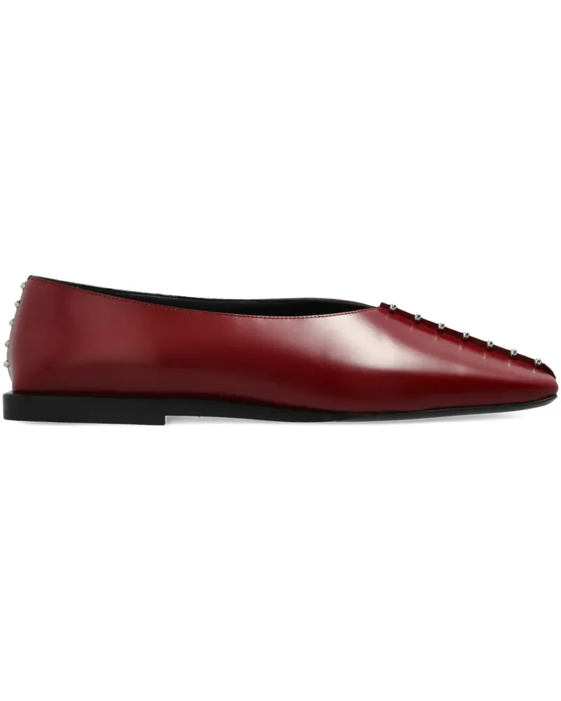 Jil Sander stud-detail ballet flats - Rot Rot