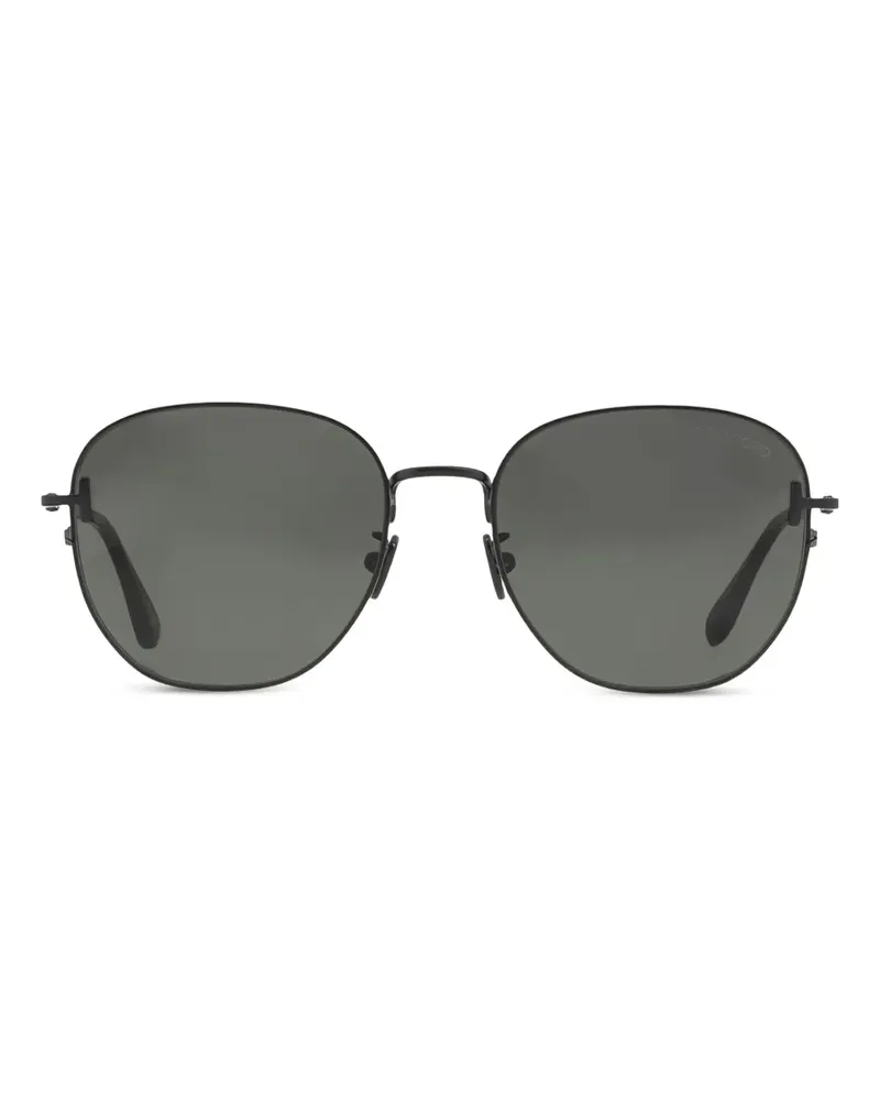 Tom Ford Eckige Sonnenbrille - Schwarz Schwarz