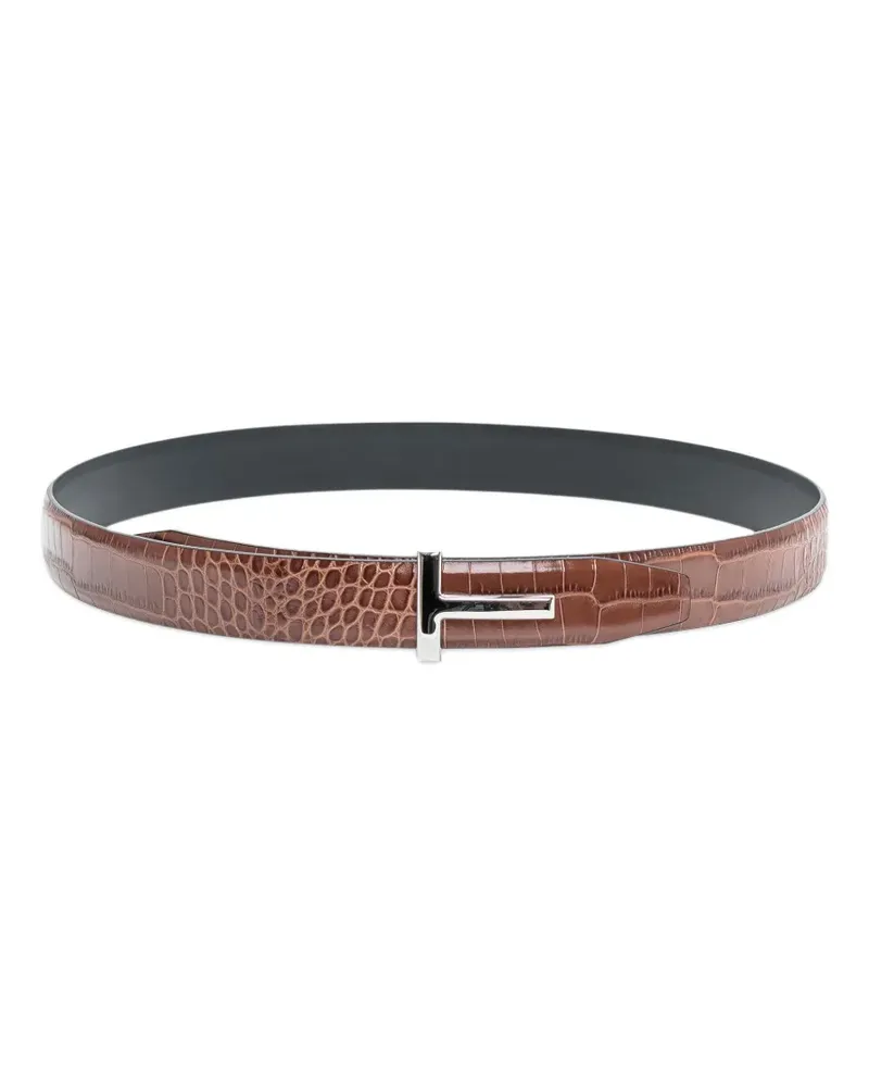 Tom Ford crocodile-effect belt - Braun Braun
