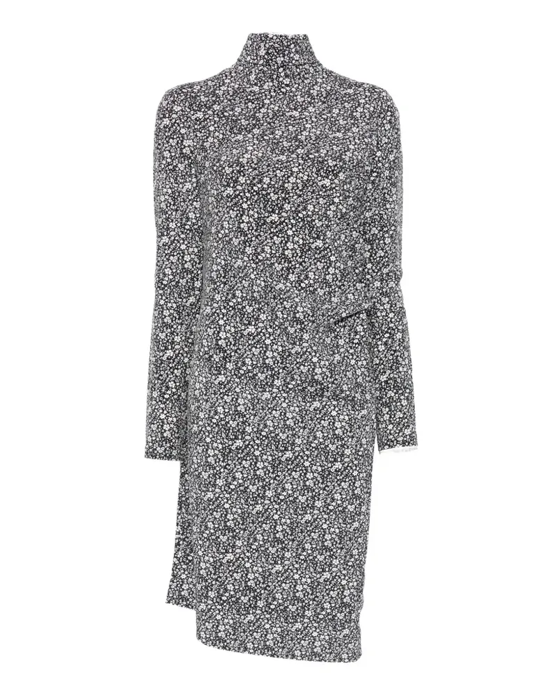 Totême Kleid mit Blumenmuster - Schwarz Schwarz