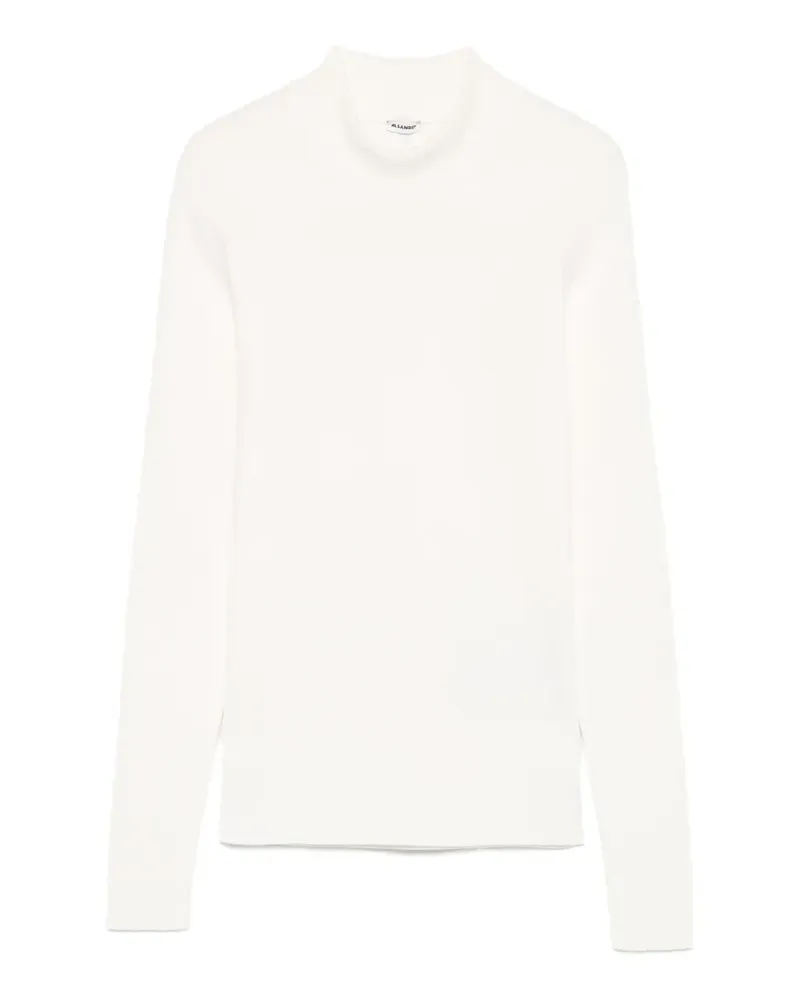 Jil Sander ribbed-knit mock-neck sweater - Weiß Weiß