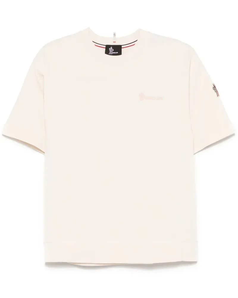 Moncler T-Shirt mit Logo-Prägung - Nude Nude