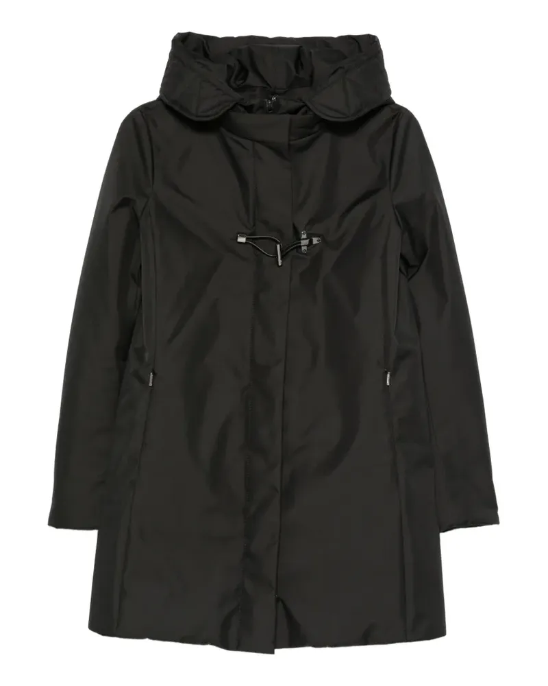 Fay hooded toggle-fastening coat - Schwarz Schwarz