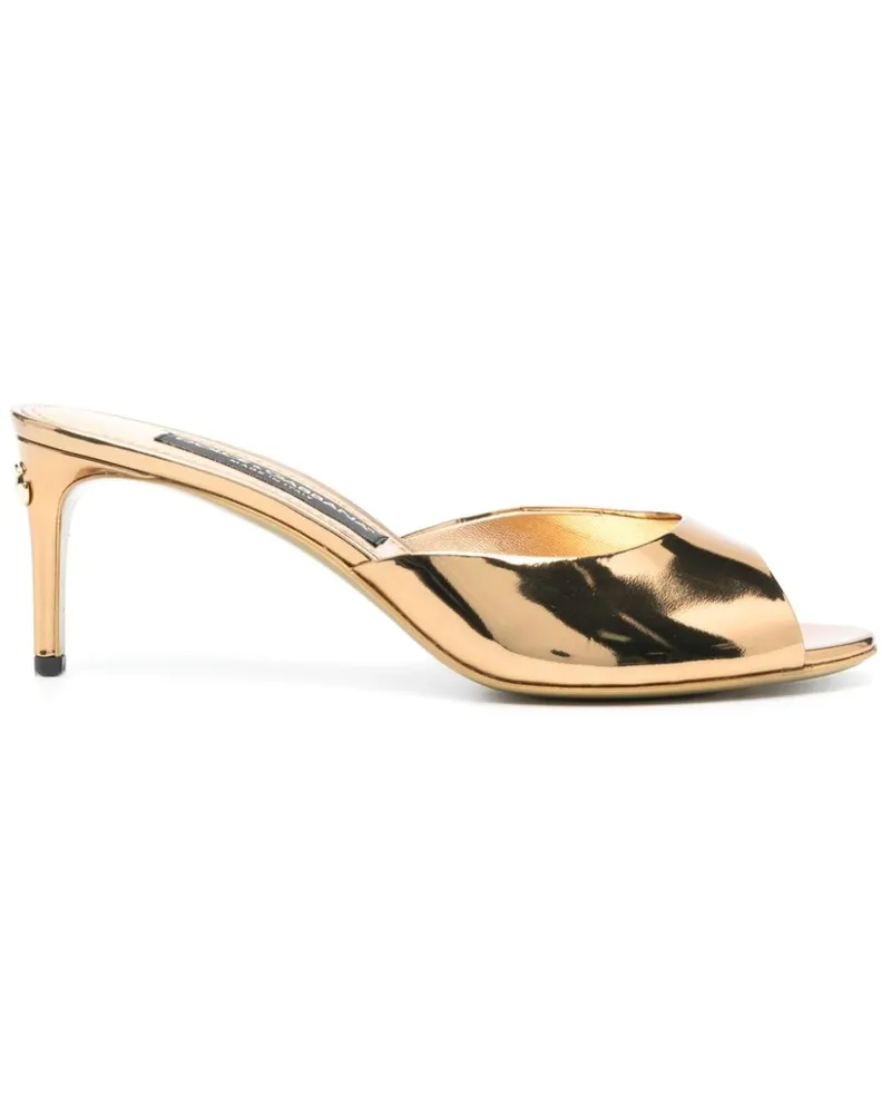 Dolce & Gabbana Sandalen im Metallic-Look 70mm - Gold Gold