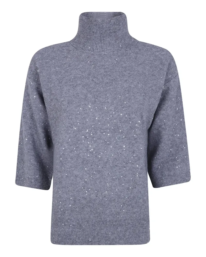Seventy Pullover mit Pailletten - Grau Grau