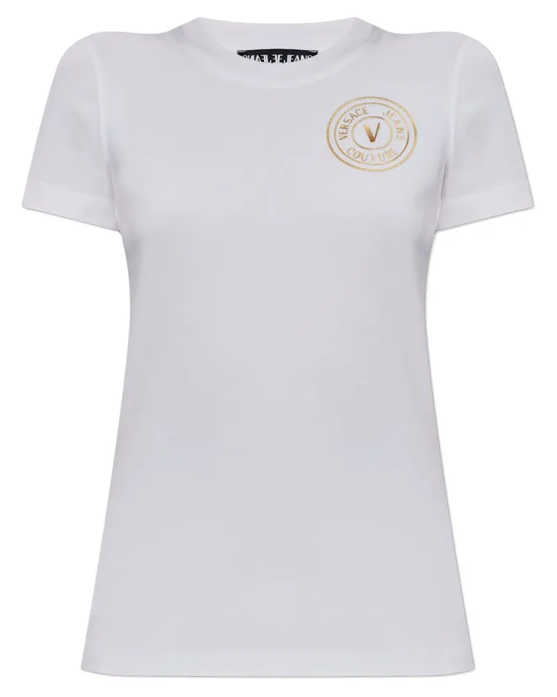 Versace Jeans V-Emblem T-Shirt - Weiß Weiß