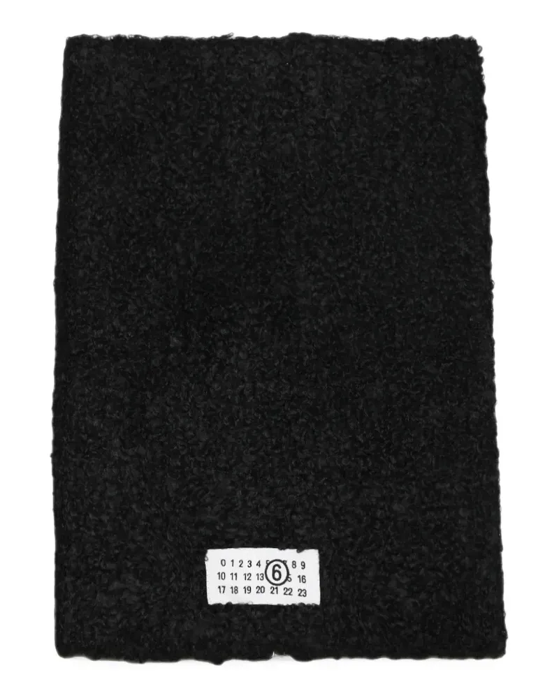 Maison Margiela fleece-texture zipped scarf - Schwarz Schwarz
