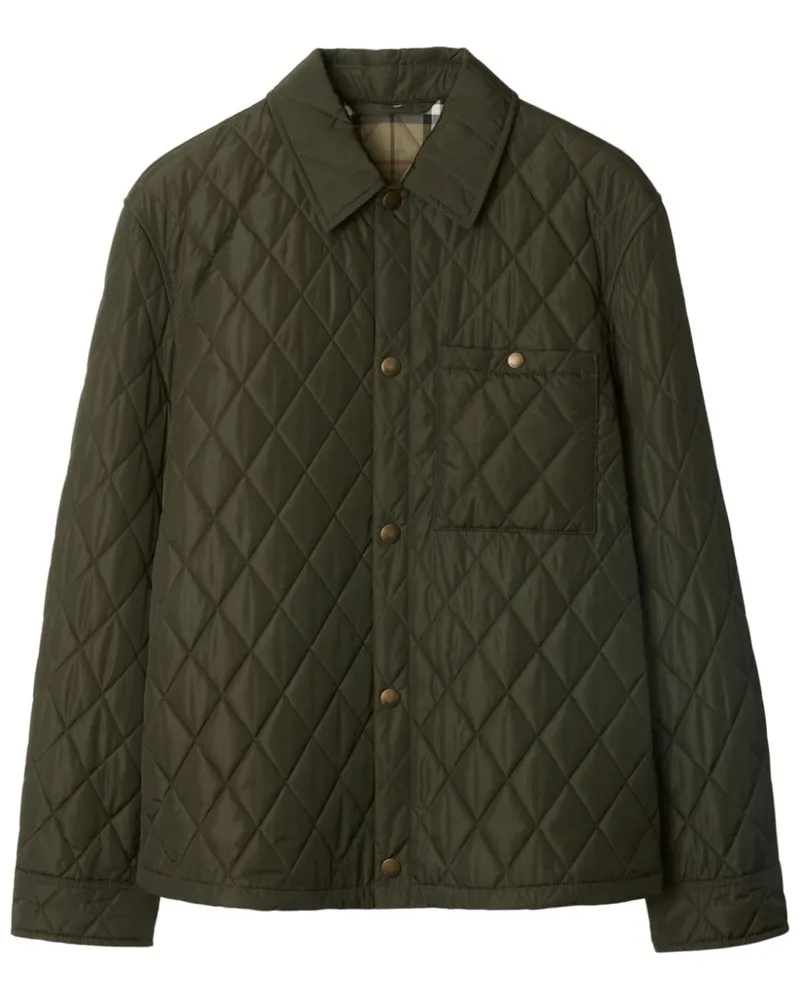 Burberry Gesteppte Jacke - Grün Grün