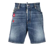 Jeans-Shorts mit Stickerei