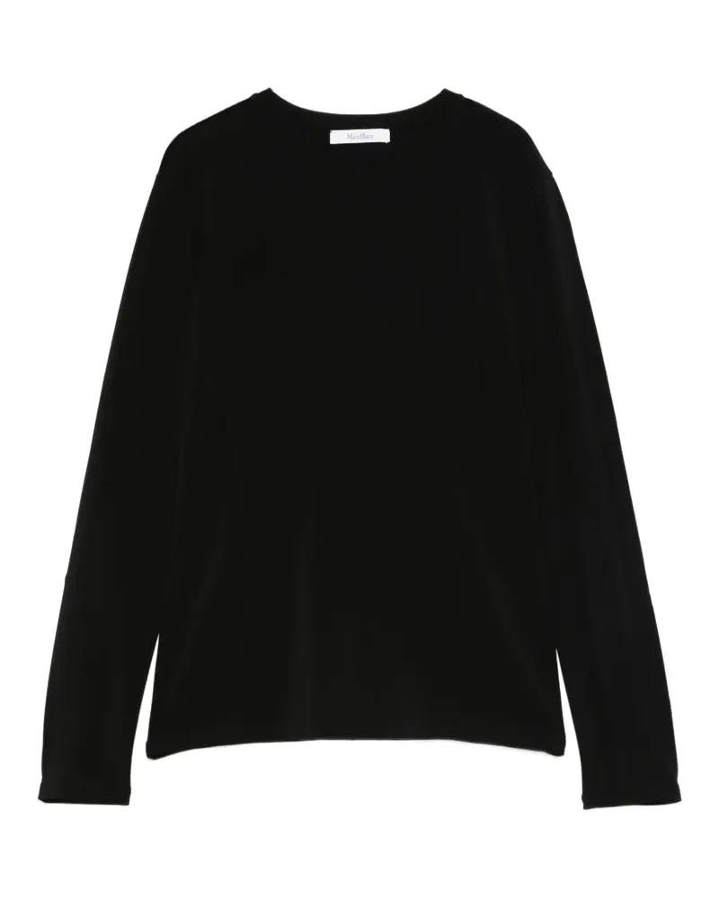 Max Mara Langärmeliger Ortensia Body - Schwarz Schwarz