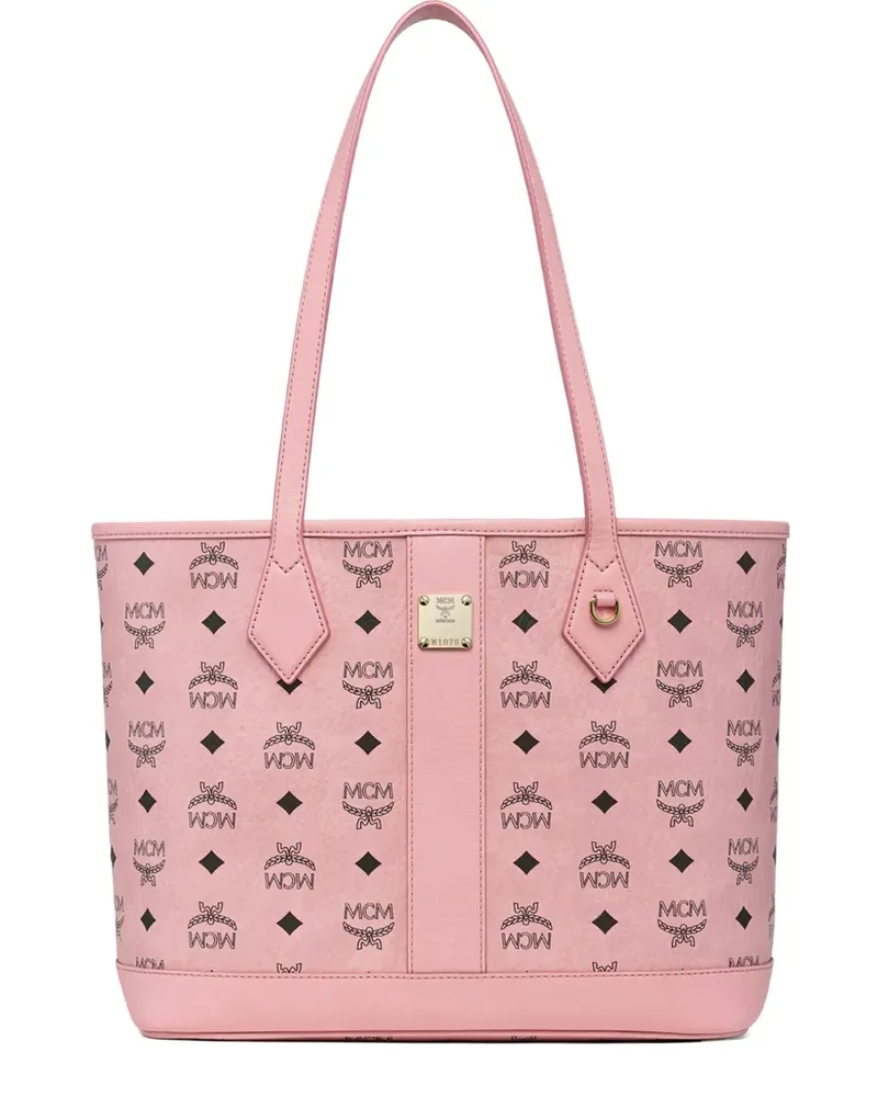 MCM Kleine Tote Bag mit Logo-Print - Rosa Rosa