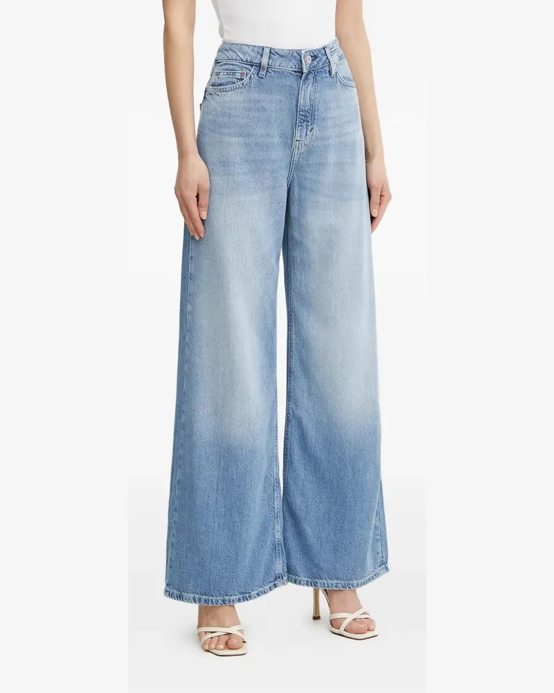 Guess Jeans mit Logo-Patch - Blau Blau