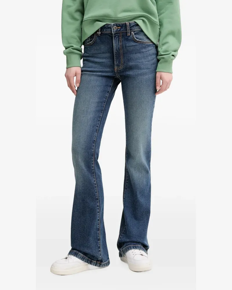 Benetton Ausgeblichene Schlagjeans - Blau Blau