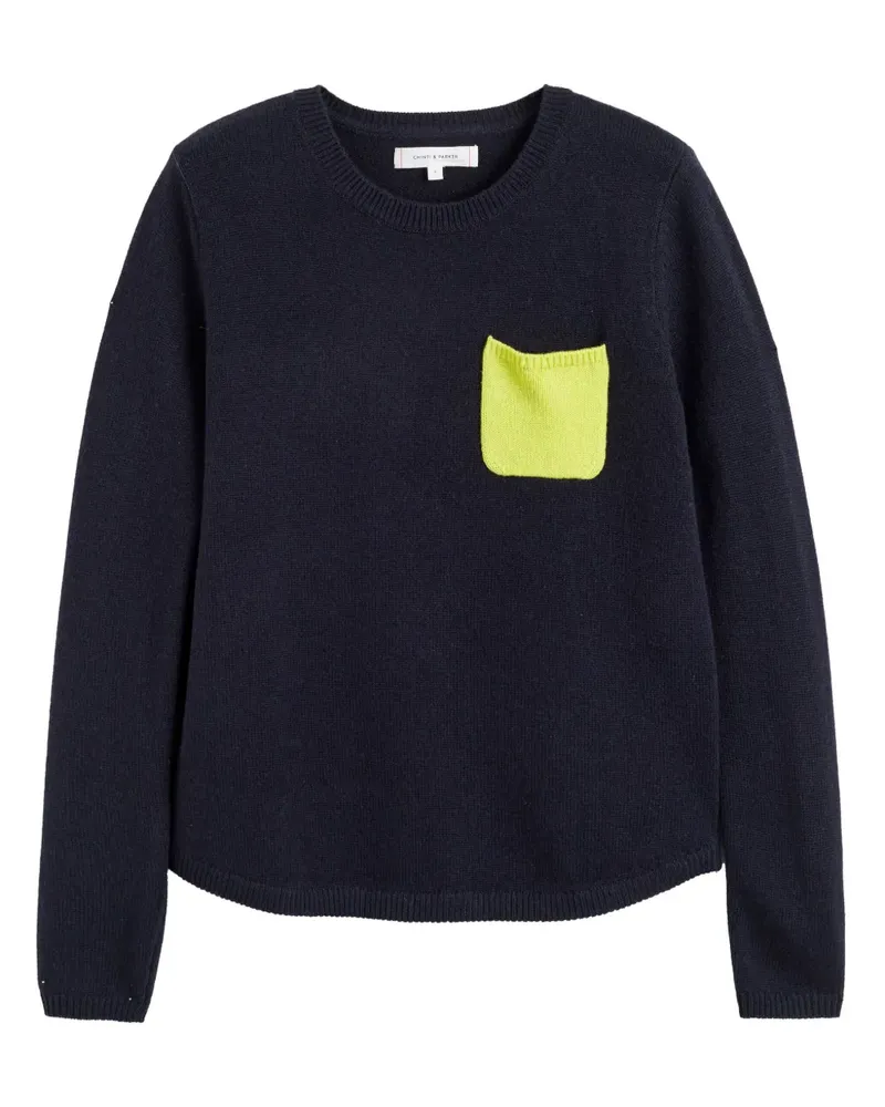 Chinti & Parker Pullover mit Taschendetail - Blau Blau